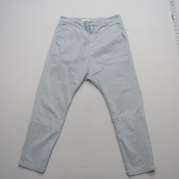 Nili Lotan Paris Pants in Steel Blue Drop Crotch Baggy Trousers 6 - Picture 3 of 12